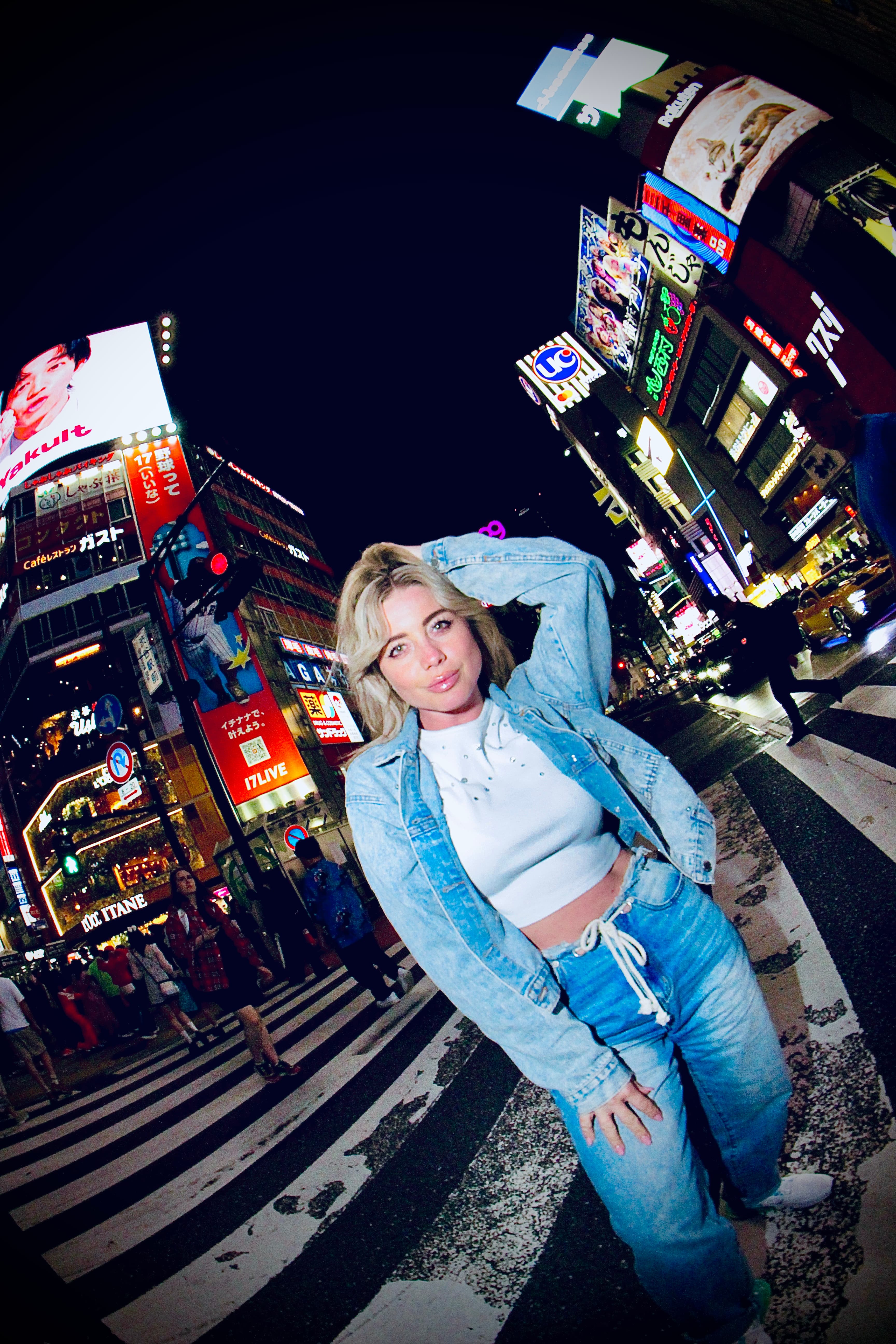 Streetwear portrait at Shibuya Crossing